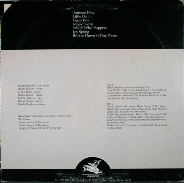 Buddy Spicher & Buddy Emmons : Buddies (LP, Album)