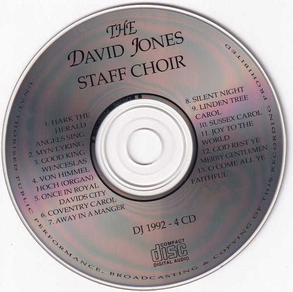 The David Jones Staff Choir : The David Jones Staff Choir Sings Christmas Carols (CD, Album)
