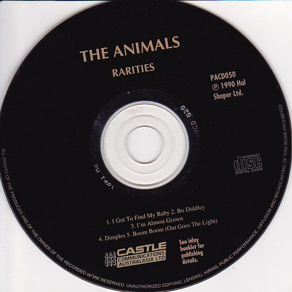 The Animals : Rarities (CD, Comp)