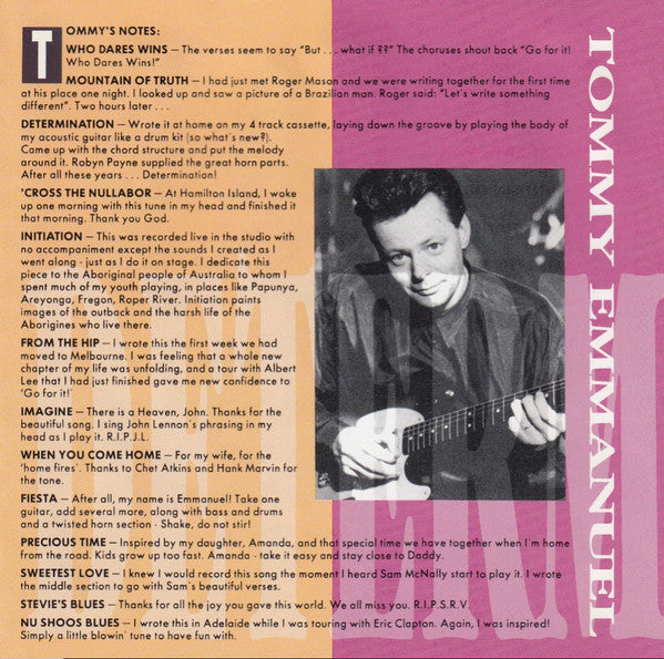 Tommy Emmanuel : Determination (CD, Album)