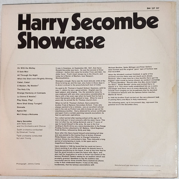 Harry Secombe : Showcase (LP)