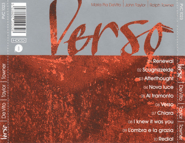De Vito* | Taylor* | Towner* : Verso (HDCD, Album)