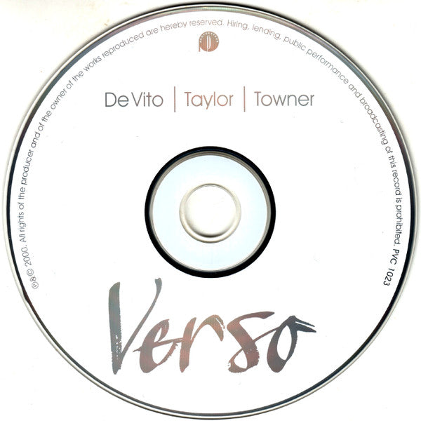 De Vito* | Taylor* | Towner* : Verso (HDCD, Album)