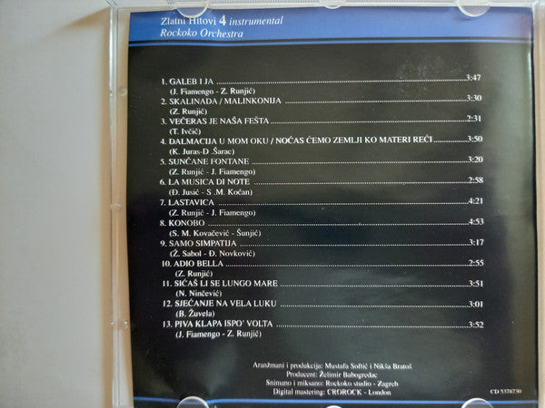Rockoko Orchestra : Zlatni Hitovi 4 / Instrumental (CD, Album)