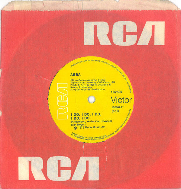 ABBA : I Do, I Do, I Do, I Do, I Do (7", Single)