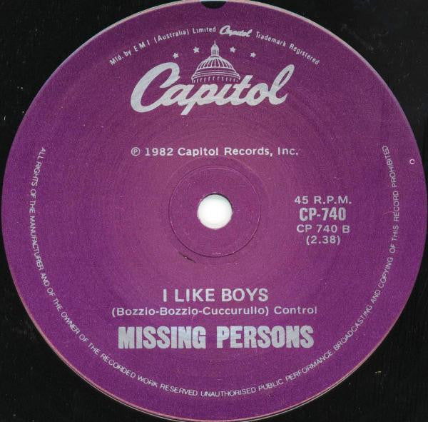 Missing Persons : Words (7", Single)