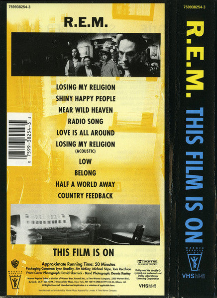 R.E.M. : This Film Is On (VHS, PAL)