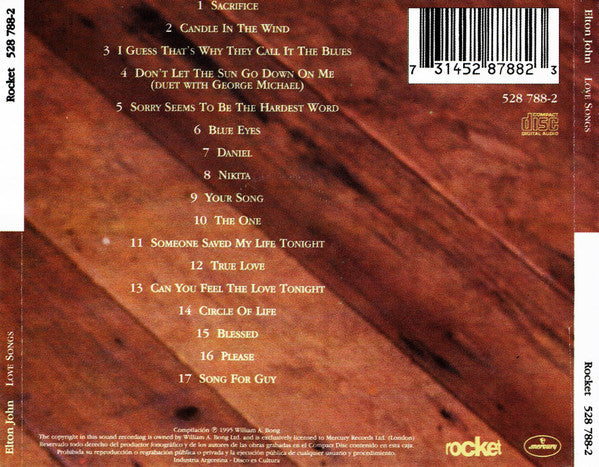 Elton John : Love Songs (CD, Comp)