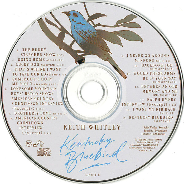 Keith Whitley : Kentucky Bluebird (CD, Album, Comp)