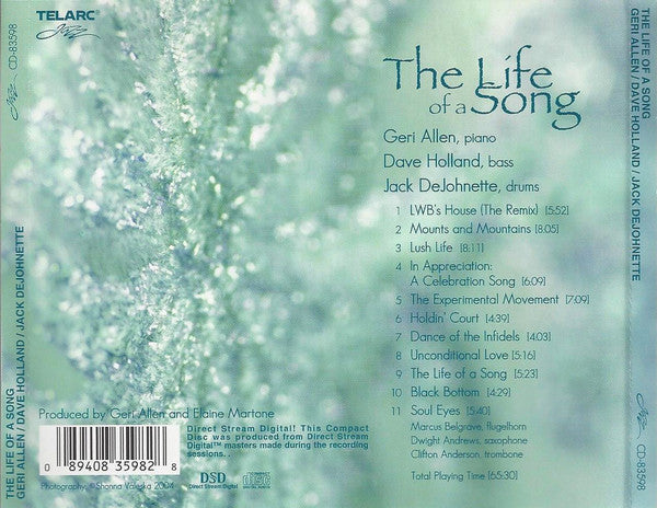 Geri Allen, Dave Holland, Jack DeJohnette : The Life Of A Song (CD, Album)