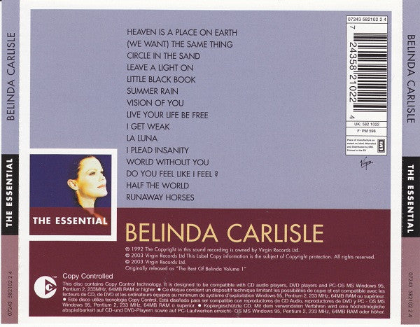 Belinda Carlisle : The Essential (CD, Comp, Copy Prot.)