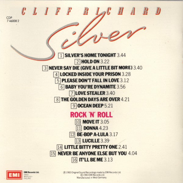 Cliff Richard : Silver (CD, Album, Pol)