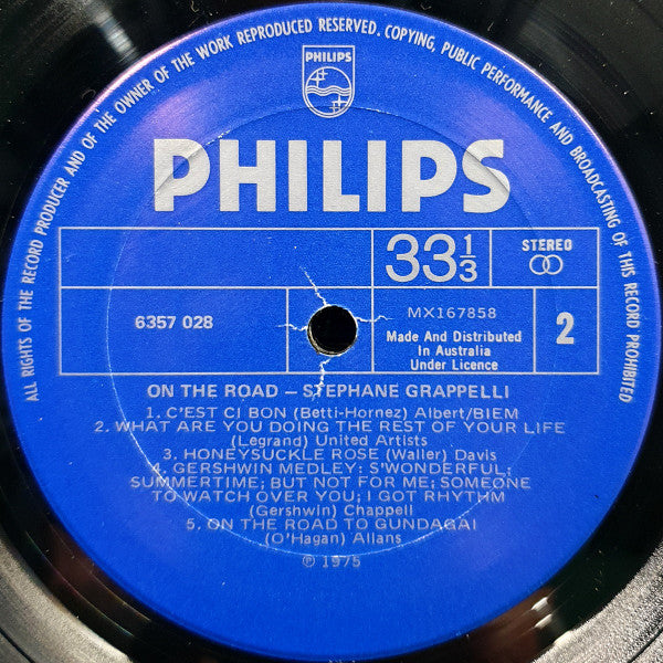 Stéphane Grappelli And The Diz Disley Trio : On The Road (LP, Album)