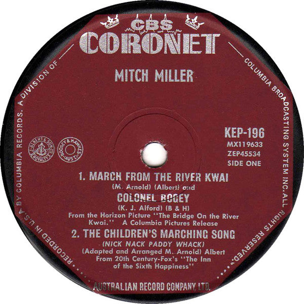 Mitch Miller : Mitch Miller (7", EP)