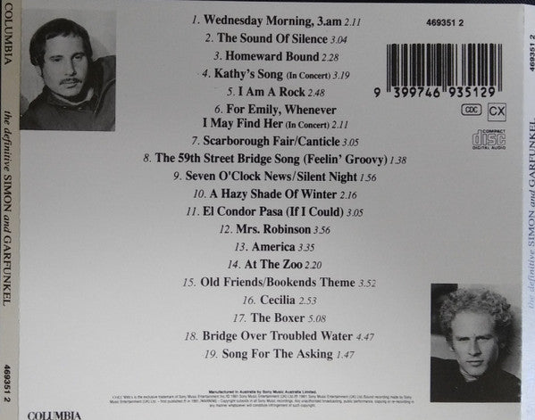 Simon And Garfunkel* : The Definitive Simon And Garfunkel (CD, Comp)