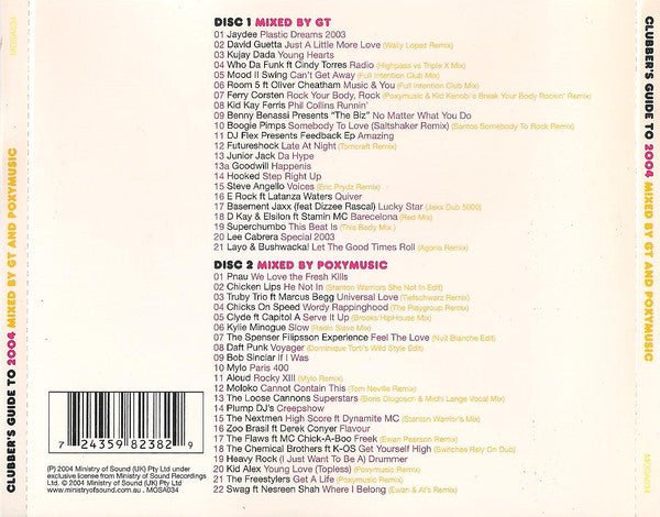 GT* And Poxymusic* : Clubbers Guide To... 2004 (2xCD, Mixed)
