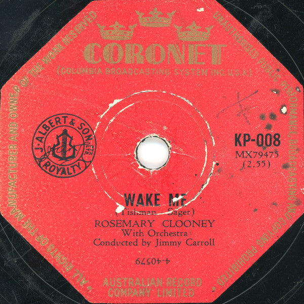 Rosemary Clooney : Hey There / Wake Me (Shellac, 10")