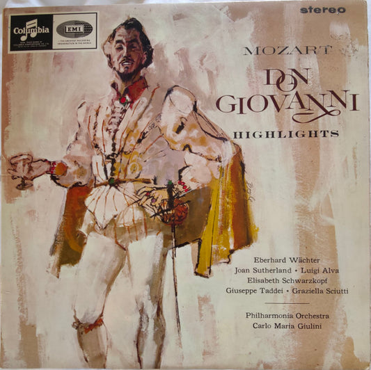 Wolfgang Amadeus Mozart And Philharmonia Orchestra Conducted By Carlo Maria Giulini With Joan Sutherland, Elisabeth Schwarzkopf, Luigi Alva, Graziella Sciutti And Eberhard Wächter : Don Giovanni Highlights (LP)