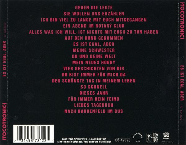 Tocotronic : Es Ist Egal, Aber (CD, Album)