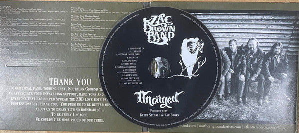 Zac Brown Band : Uncaged (CD, Album)