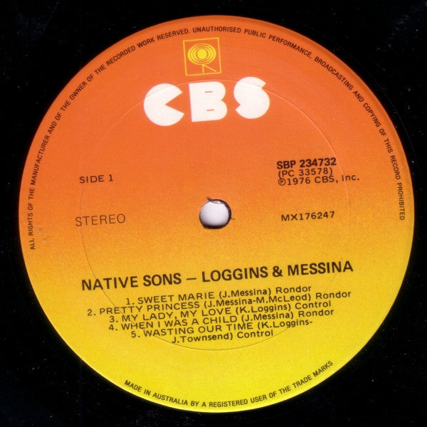 Loggins And Messina : Native Sons (LP, Album)