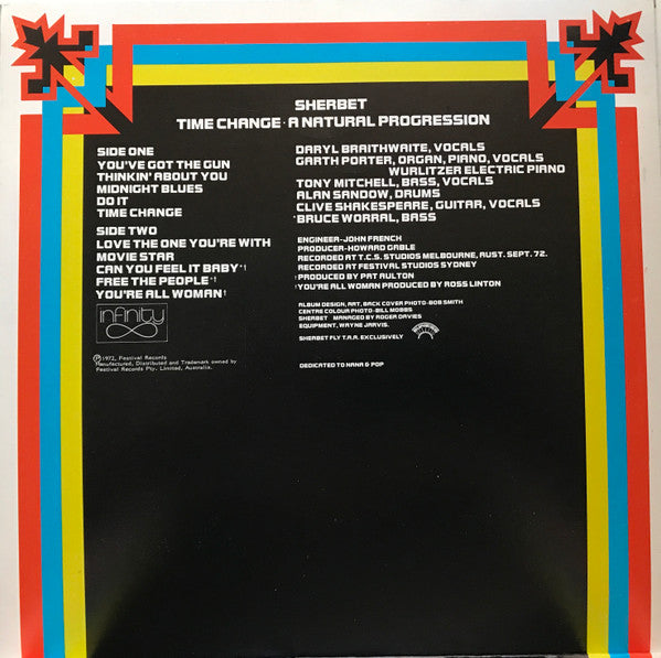 Sherbet : Time Change A Natural Progression (LP, Album)