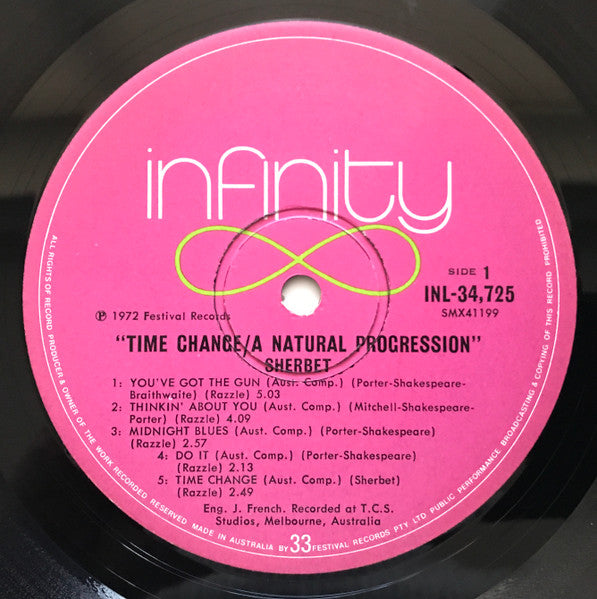 Sherbet : Time Change A Natural Progression (LP, Album)