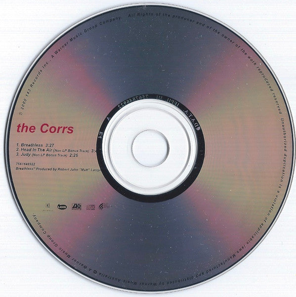 The Corrs : Breathless (CD, Single)