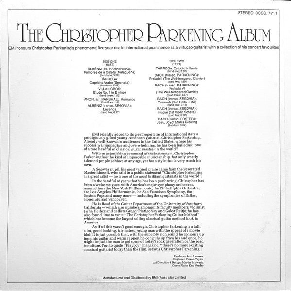 Christopher Parkening : The Christopher Parkening Album (LP, Album)