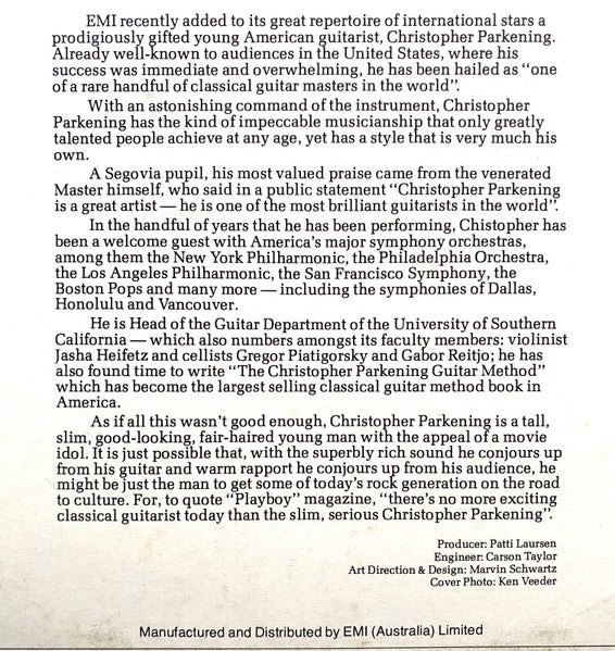 Christopher Parkening : The Christopher Parkening Album (LP, Album)