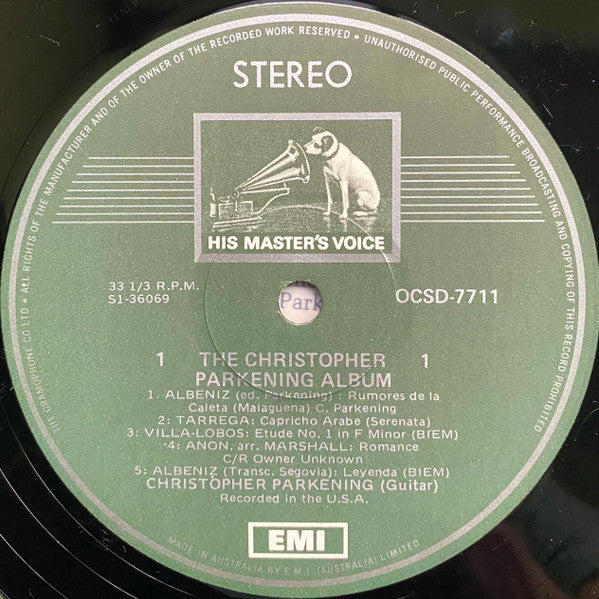 Christopher Parkening : The Christopher Parkening Album (LP, Album)