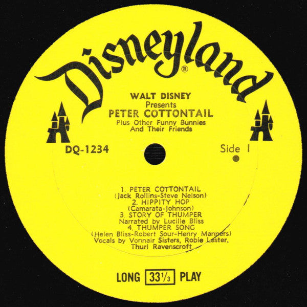 Lucille Bliss, Robie Lester, Vonnair Sisters, Thurl Ravenscroft : Peter Cottontail (Plus Other Funny Bunnies And Their Friends) (LP, Album, RE)
