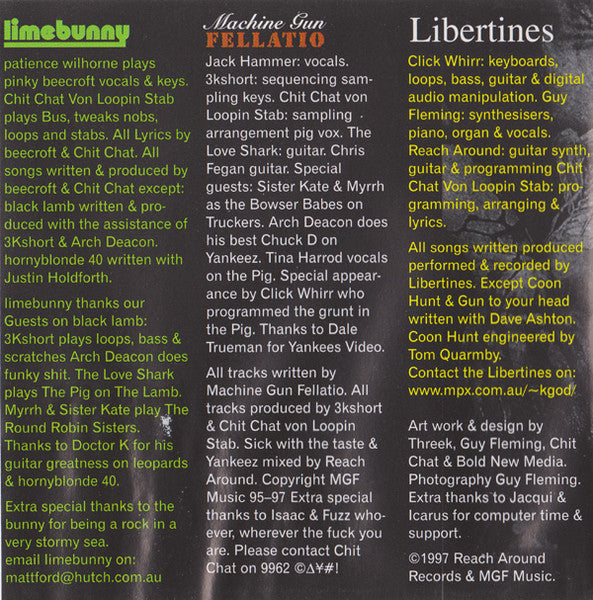 Machine Gun Fellatio / Libertines / limebunny : Unsound Sounds (CD)