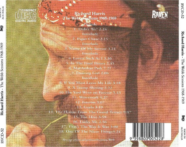 Richard Harris : The Webb Sessions 1968-1969 (CD, Comp)