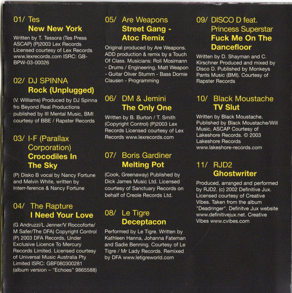 Various : New York - The Sex, The City, The Music (CD, Comp)