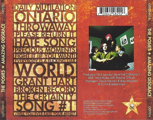 The Posies : Amazing Disgrace (CD, Album)