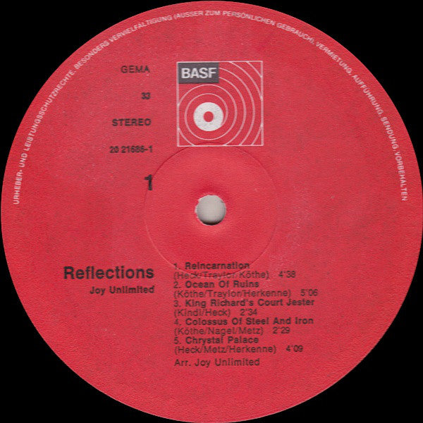 Joy Unlimited : Reflections (LP, Album)
