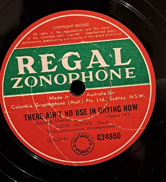 Gene Autry : After Tomorrow/Ain't No Use In Crying Now (Shellac, Single, Mono)