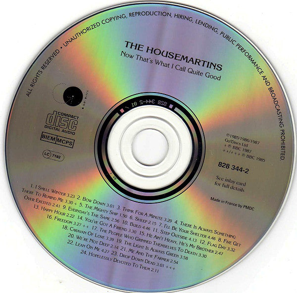 The Housemartins : Now That's What I Call Quite Good (CD, Comp, RE, PMD)