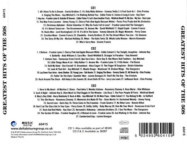 Various : Greatest Hits Of The 50's (3xCD, Comp)
