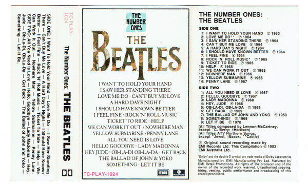 The Beatles : The Number Ones (Cass, Comp, Dol)