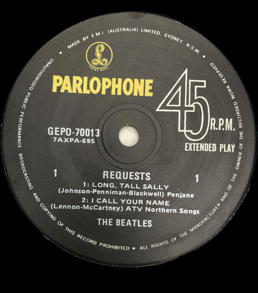 The Beatles : Requests (7", EP, RE)