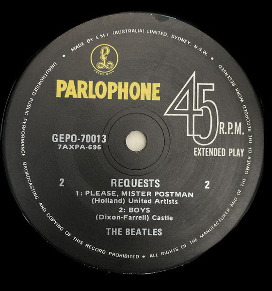 The Beatles : Requests (7", EP, RE)