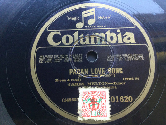 James Melton : Sleepy Valley / Pagan Love Call (Shellac, 10")