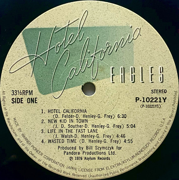 Eagles = イーグルス* : Hotel California = ホテル・カリフォルニア (LP, Album, Gat)