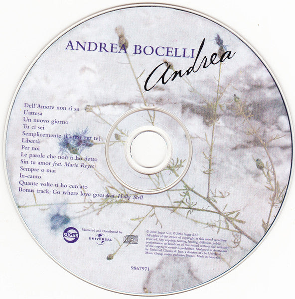 Andrea Bocelli : Andrea (CD, Album)