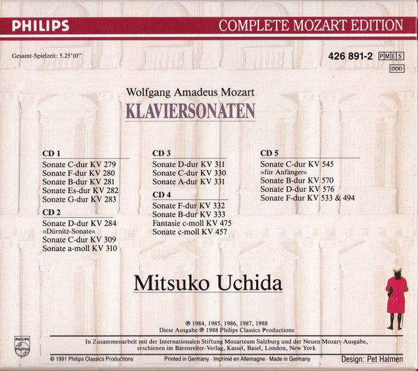 Wolfgang Amadeus Mozart : Klaviersonaten (5xCD, Comp, PMD + Box)