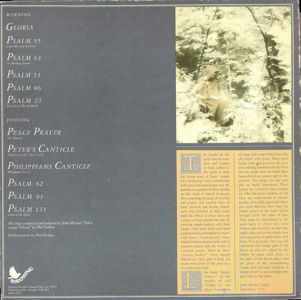 John Michael Talbot : Come To The Quiet (LP)