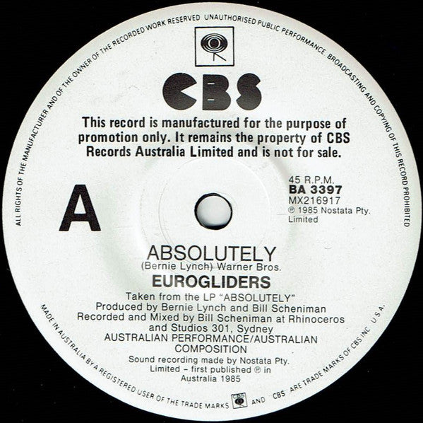 Eurogliders : Absolutely! (2x7", Single, Promo)