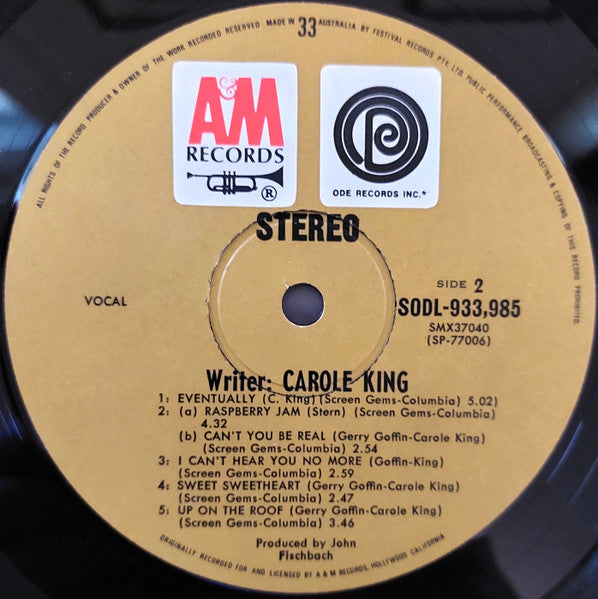 Carole King : Writer: Carole King (LP, Album)